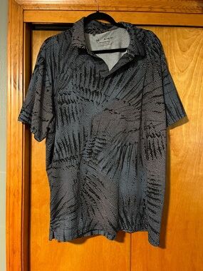 Under Armour Black and White Patterned Golf Polo